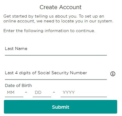 Aspire account registration form