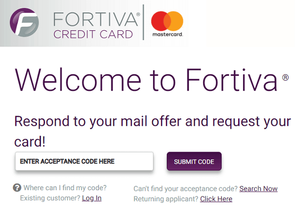 Fortiva Credit Card Login Page