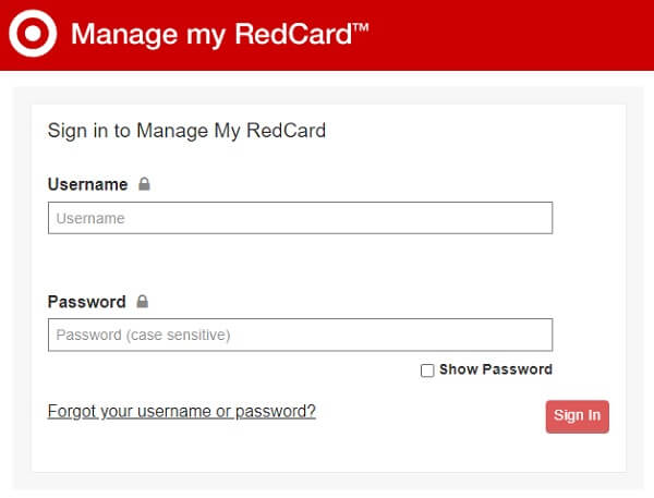 Manage-my-RedCard-login-form