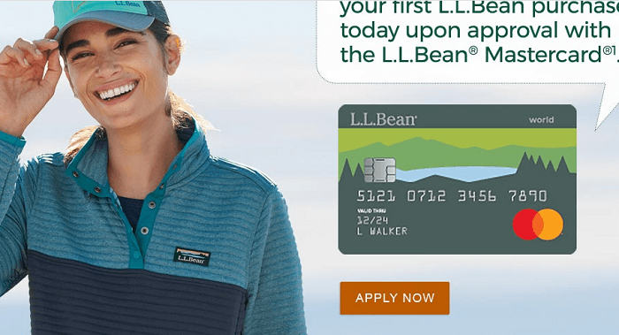 Mastercard apply now link on ll bean website