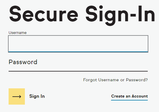 Trustage secure sign-in form