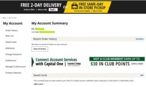 capital one cabelas card login