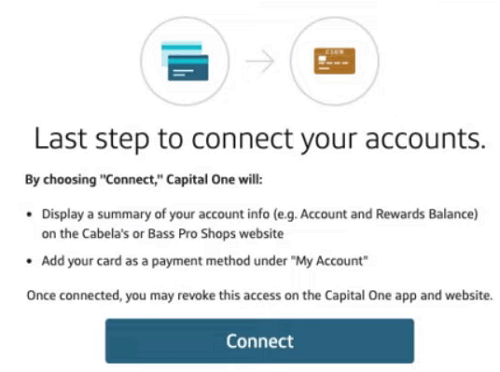 capital one and cabelas connect link