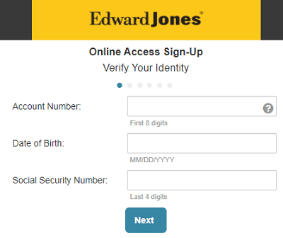 edward jones online access sign up form