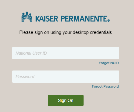 Kaiser permanente user login baxter neuropathy treatment