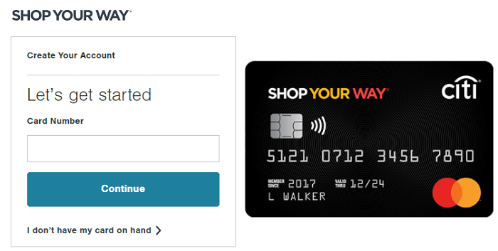 shop your way card account registration form
