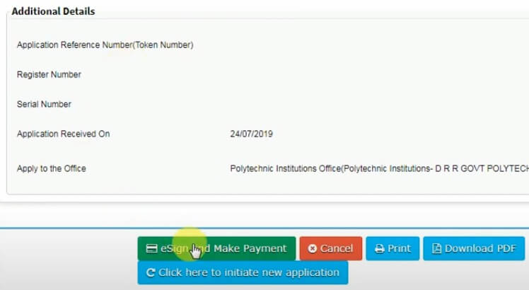 seva sindhu application for original diploma certificate esign and payment link