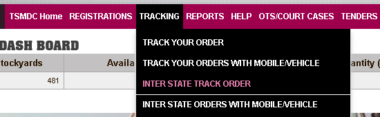 Inter state track order link