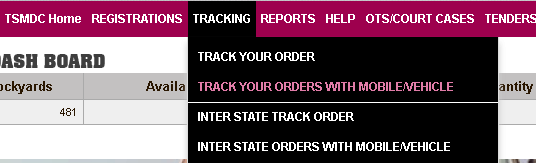 order tracking by mobile, vehicle link