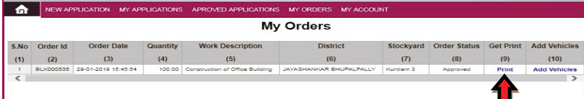 my orders page on SSMMS portal