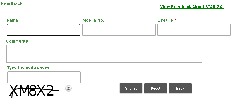 feedback form page