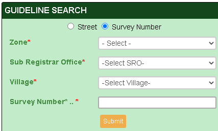 guideline value search by survey number