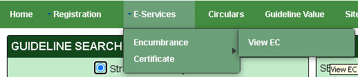 view encumbrance certificate link