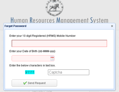 hrms orrisa forgot password page
