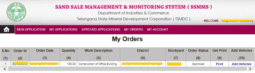 govt bulk order my approved order page