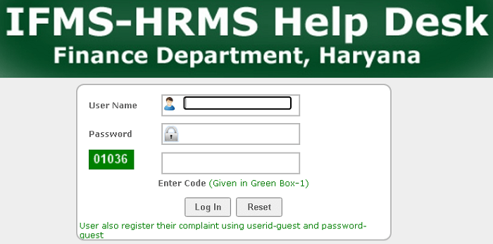 helpdesk haryana portal login page