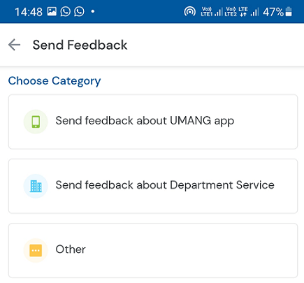 umang app feedback form