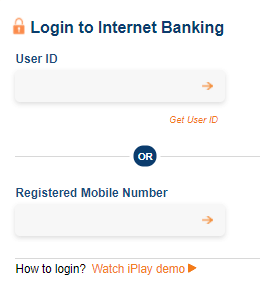 icici retail banking login form