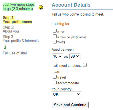 fabguys registration account details option page
