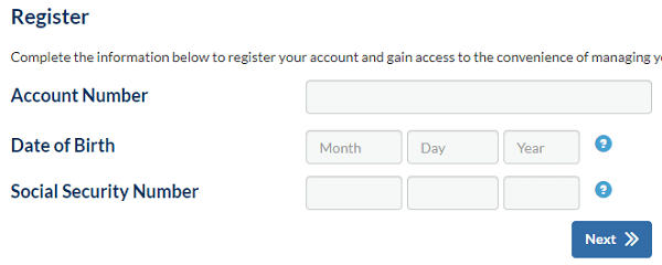 Indigo credit card registration form