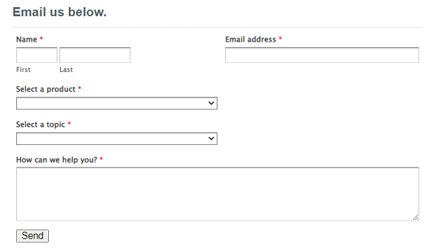avant customer service online email form