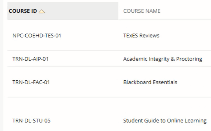 blackboard learn course enrollment links