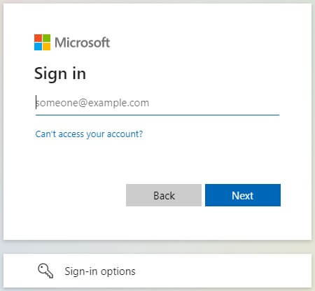 Microsoft login form for the NTPC ESS portal