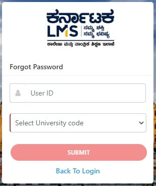 Karnataka LMS password reset page